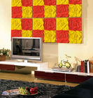 PU τρισδιάστατο διακοσμητικό κόκκινο επιτροπής τοίχων/Yellow Rose 600mm * 600mm