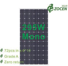 295W μετριασμένα Monocrystalline ηλιακά πλαίσια γυαλιού με αντι - αντανακλαστικό επίστρωμα